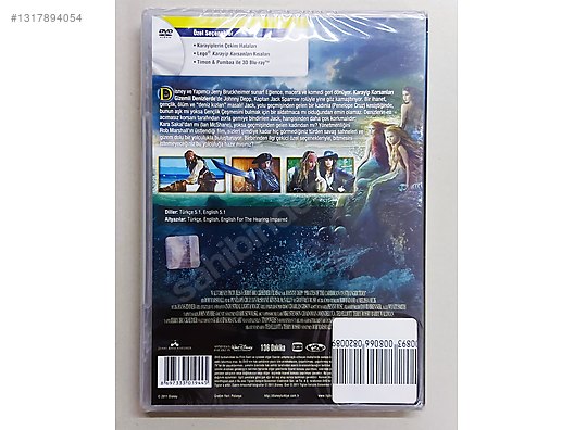 Karayip Korsanları Gizemli Denizlerde DVD Film SIFIR AMBALAJINDA