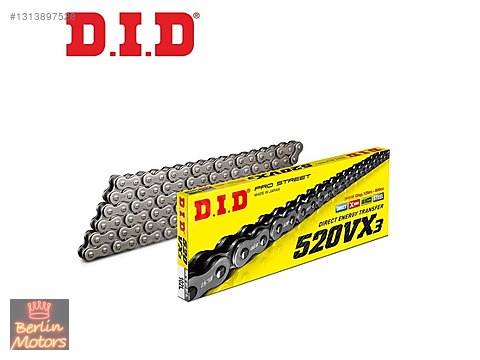 Transmission / DID 520VX3 X-Ring Çelik 116 Bakla Zincir Orijinal