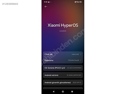 İkinci El ve Sıfır Alışveriş / Cep Telefonu & Aksesuar / Cep Telefonu / Xiaomi / Redmi K60