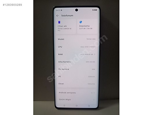 İkinci El ve Sıfır Alışveriş / Cep Telefonu & Aksesuar / Cep Telefonu / Tecno / Camon 40 Pro