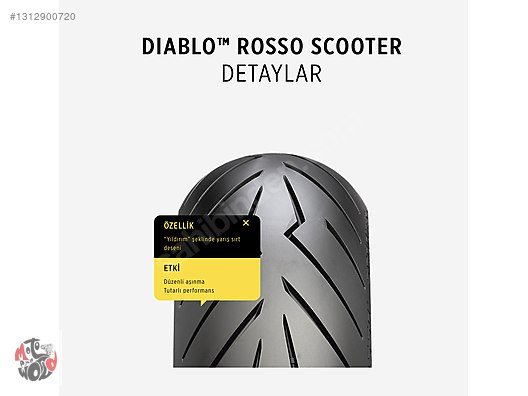 Lastik / PİRELLİ DİABLO ROSSO SCOOTER 120/70-15 VE 150/70-14 TAKIM