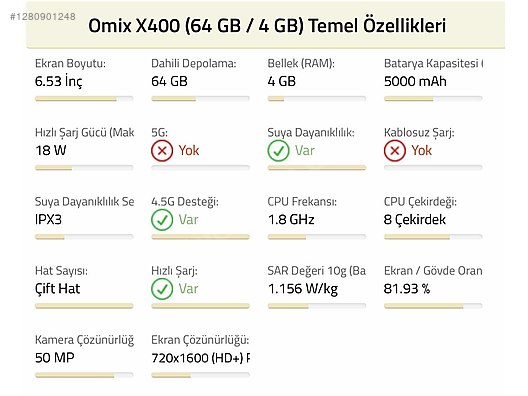 Used & Brand New Items / Cell Phones & Accessories / Cell Phones / Omix / X400