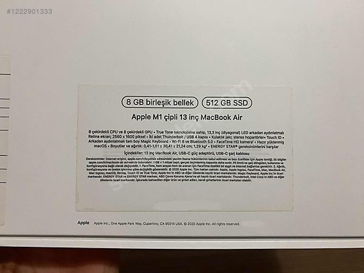 İkinci El ve Sıfır Alışveriş / Bilgisayar / Dizüstü (Notebook) / Laptop / Apple Macbook