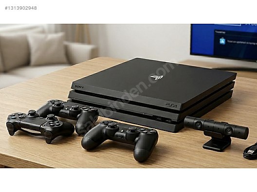 PS4 Pro 1TB (7216B - En Sessiz Seri) + 4 Kol + Kamera - Kusursuz