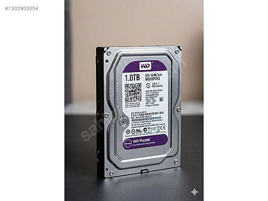 Temiz Western Digital Purple 1 TB HDD - WD10PURZ - Sorunsuz