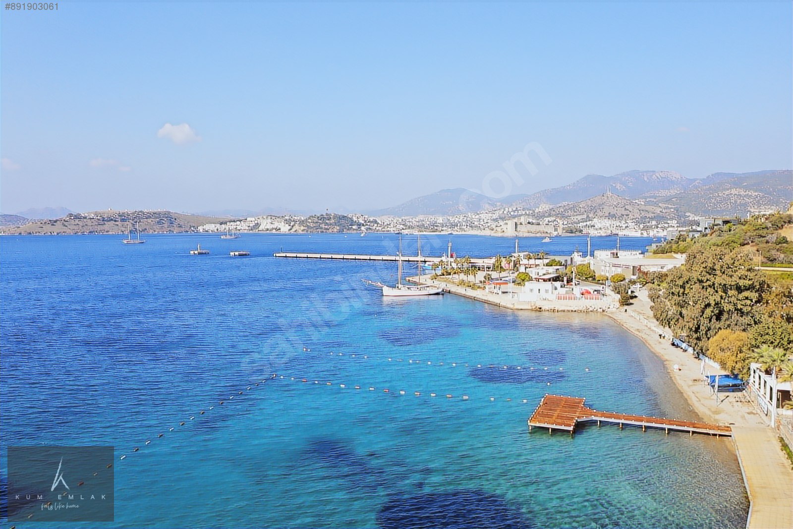 Bodrum Kumbahçe�de Satılık Kale Manzaralı Müstakil Ev Satılık