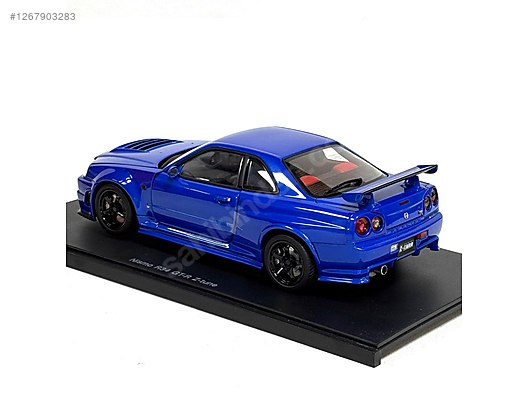 1:18 Ölçek Nissan Skyline GT-R R34 Z-Tune Bleu - Autoart at