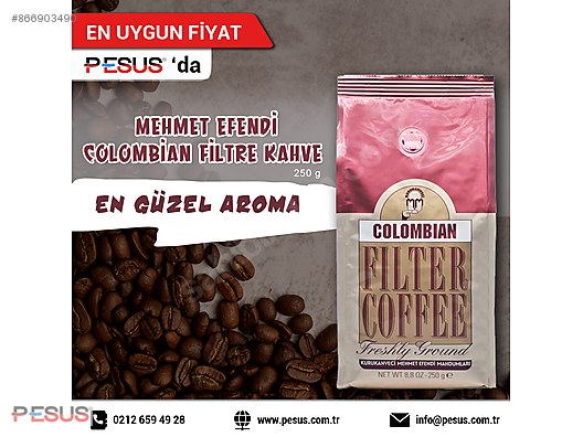Mehmet Efendi Colombian Filtre Kahve 250gr Icecek Cesitleri Yiyecek Ve Icecekler Sahibinden Com Da 866903490