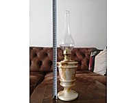 GAZ LAMBASI GÖRÜNÜMLÜ DEKORATİF MERMER OBJE