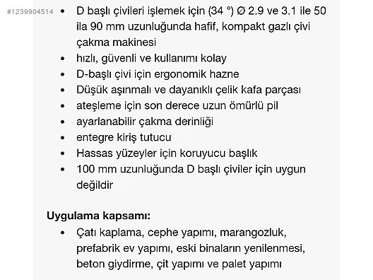 İkinci El Havalı Çivi Tabancası
