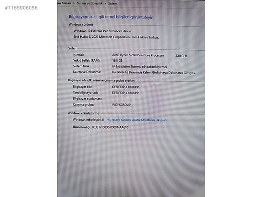 İkinci El ve Sıfır Alışveriş / Bilgisayar / Masaüstü / Modeller / Toplama