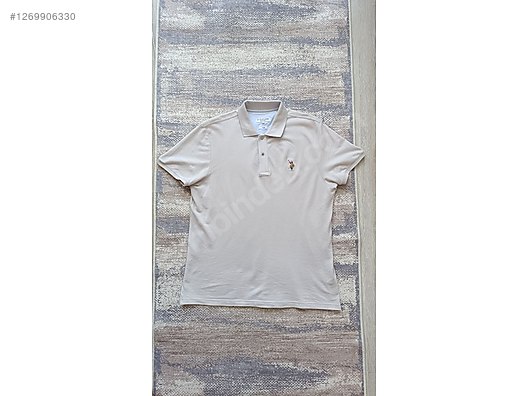 US Polo USPA Polo Yaka Premium Seri Taş Tişört Faturalı ve Sıfır