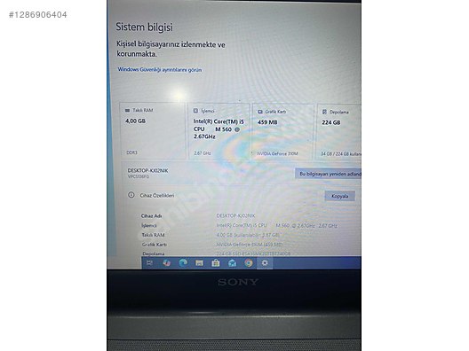 Used & Brand New Items / Computers / Laptops & Notebooks / Laptops / Sony