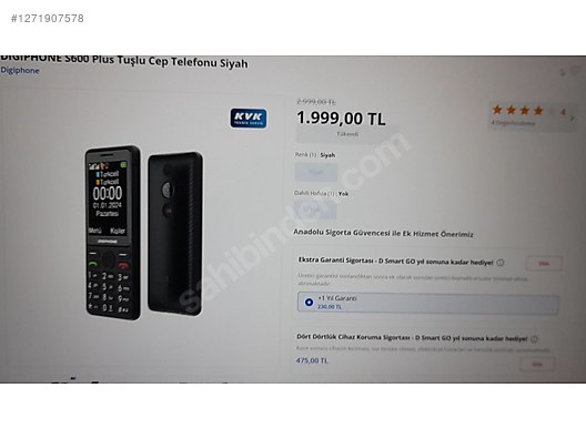 İkinci El ve Sıfır Alışveriş / Cep Telefonu & Aksesuar / Cep Telefonu / Digiphone / S600