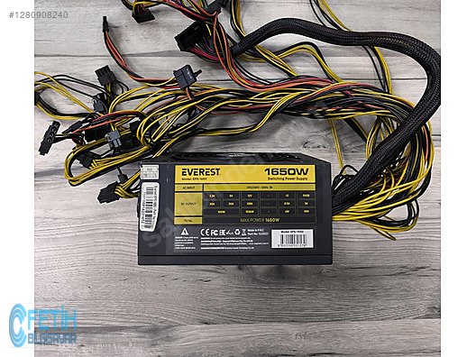 EVEREST 1650W POWER *** FETİH BİLGİSAYAR - Güç Kaynağı ve Tüm Masaüstü Bilgisayar Parçaları sahibinden.com'da