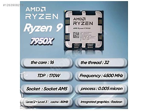 Ryzen 9 7950x işlemcim satılık sahibinden.comda - 1263908273