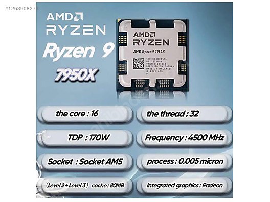 Ryzen 9 7950x işlemcim satılık sahibinden.comda - 1263908273