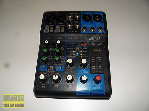 YAMAHA MG06X MIXING CONSOLE , 6 Kanal Efektli Analog Mikser