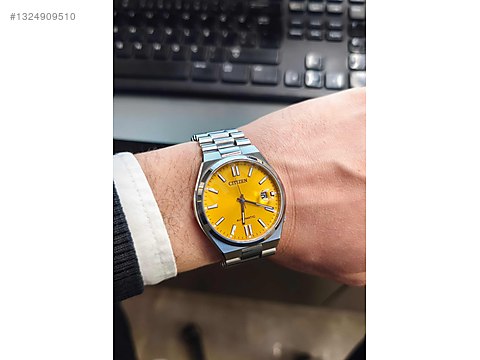 1970年代 CITIZEN 掛時計 イエロー スクエア型C0200-K445 1324909510myo.jpg