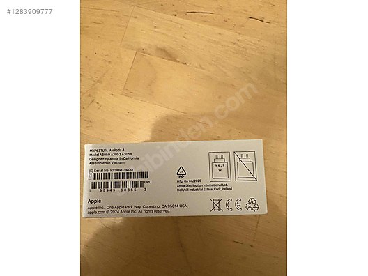 Apple AirPods (4. Nesil) Kulak İçi Bluetooth Kulaklık