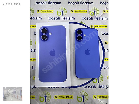 Apple / iPhone 16 / ÇİFT FİZİKİ SİMLİ İPHONE 16 128 GB MAVİ PİL 95