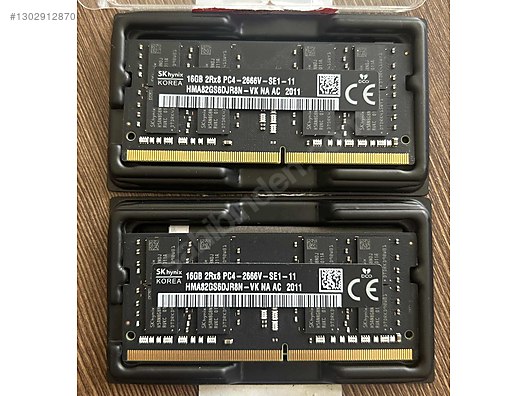 Hynix HMA82GS6DJR8N-VK 16 GB 2x16 GB DDR4 (Kutulu) sahibinden