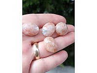 ️ Işıltılı Güneş DoğalTaşı Kabaşon Hazır Takılık #1283913055