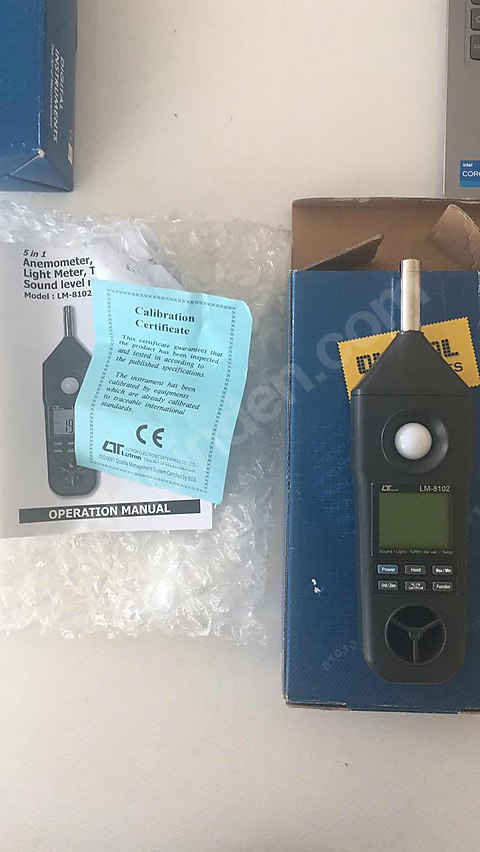 Lutron LM-8102 Hava akım hızı,Nem,Sıcaklık,Ses,Işık ölçüm cihazı