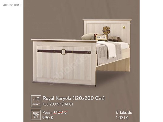 Bazali Karyola 100x200 Cm Cilek Genc Odalari Selena Serisi Cilek