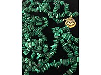 Doğal Malahit Kırıktaş Kolye