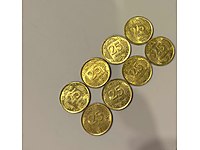 Altın renkli 2023 basım 25 kuruş #1283916348