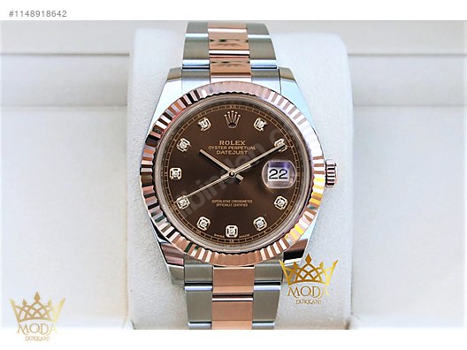 Datejust 41 outlet chocolate diamond dial