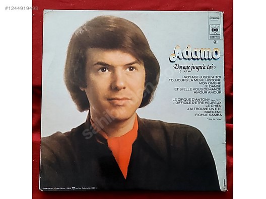 Adamo Voyage Jusqu'à Toi&LP 1976,Fransız baski,P7-8,K8,Temiz. - Müzik Plakları Alışverişte İlk Adres sahibinden.com'da