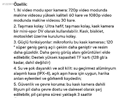 İkinci El ve Sıfır Alışveriş / Fotoğraf & Kamera / Video Kamera / Aksiyon Kamera