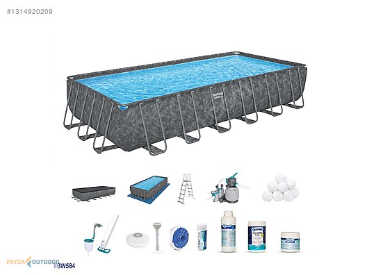 Bestway APX 365 561KG Dikdörtgen Prefabrik Havuz Seti BW584