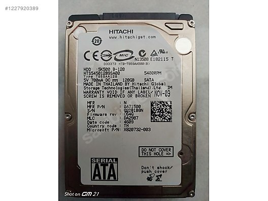 İkinci El ve Sıfır Alışveriş / Bilgisayar / Dizüstü (Notebook) / Donanım / Harddisk