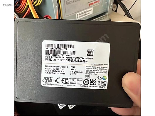 Samsung PM 893 1.92TB 6G Enterprice SATA SSD MZ7LH1T9HMLT-00005 on