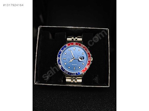 Rolex / RLX Model Çelik Mavi-Kırmızı Jubilee Kordon Saat