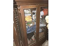 Vintage Cam Raflı Dolap/Vitrin