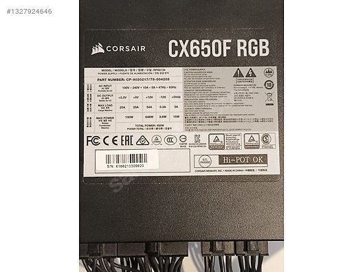 Corsair CX650F RGB 650W 80+ Bronze Tam Modüler PSU Güç Kaynağı