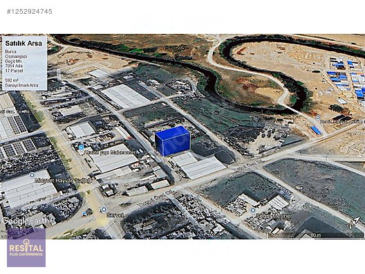 BURSA GEÇİT'TE 592 M2 SANAYİİ İMARLI YOLA CEPHE SATILIK ARSA