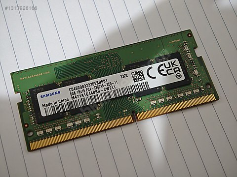 SAMSUNG DDR4 8 GB 3200 MHZ SODIMM RAM sahibinden.comda - 1317926166