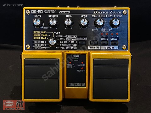 Boss OD-20 Drive Zone Profesyonel Overdrive & Distortion Pedal