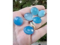 KALSEDON Faset Kesim KABAŞON DogalTaş