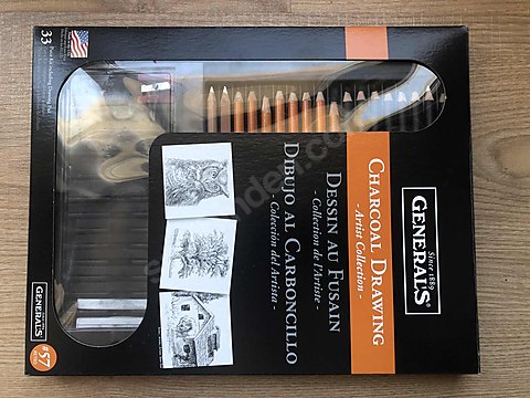 General 33-Piece Classic Charcoal Drawing Set