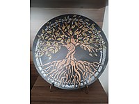 El Yapımı 30 cm Dot Mandala Tablo MDF, Akrilik