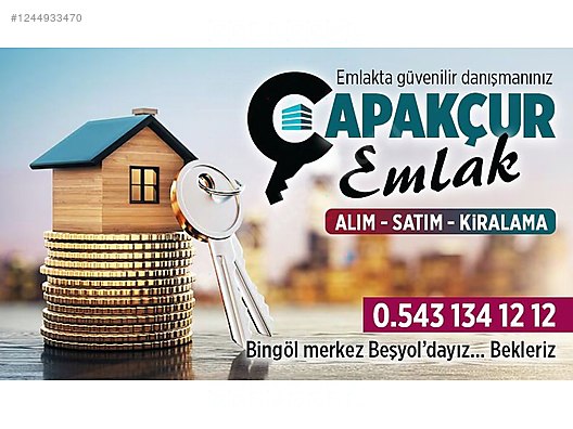 ***ÇAPAKÇUR EMLAK'TAN İNALI MAHALLESİNDE SATILIK DAİRE #1244933470