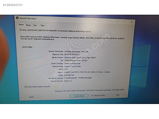 İkinci El ve Sıfır Alışveriş / Bilgisayar / Masaüstü / Modeller / Toplama