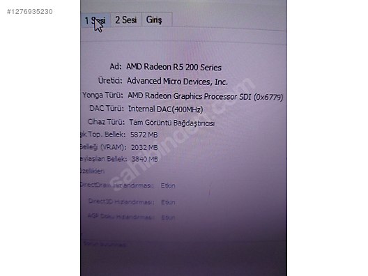 İkinci El ve Sıfır Alışveriş / Bilgisayar / Masaüstü / Modeller / Casper