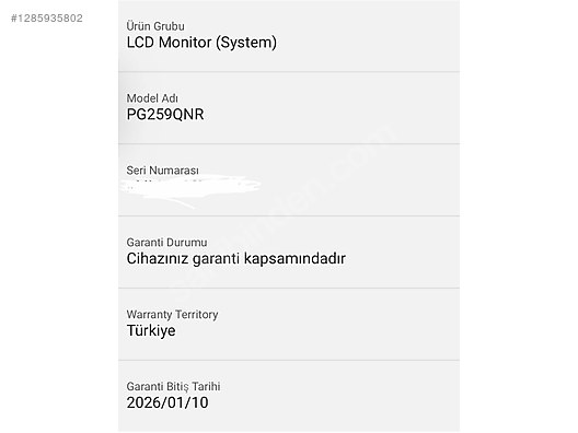İkinci El ve Sıfır Alışveriş / Oyunculara Özel / Oyuncu Ekipmanları / Oyuncu Monitörü / Asus